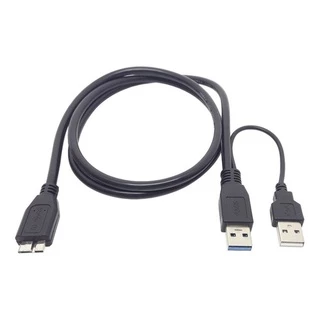 Cabo 3.0 X 2 Usb's Para Hd Externo Dados E Alimentação 1 Mt