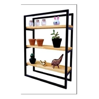 Prateleira Nichos Para Quarto Ferro E Madeira Industrial Sz
