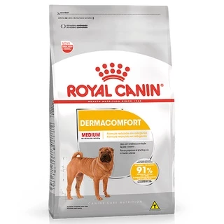 Ração Royal Canin Medium Dermacomfort para Cães Adultos ou Idosos de Raças Médias - 10,1Kg