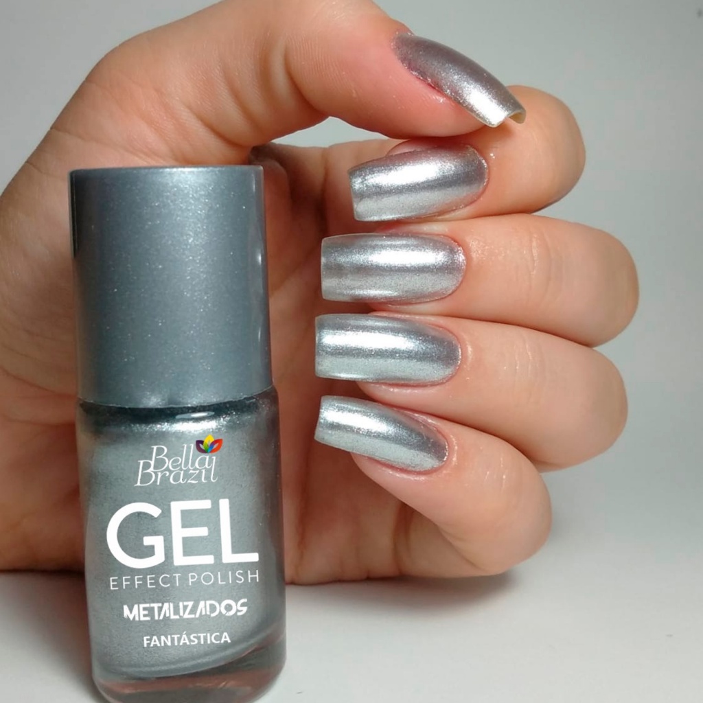 Esmalte Cromado Metalizado Roxo Escuro 07 Mirror Effect Efeito Gel