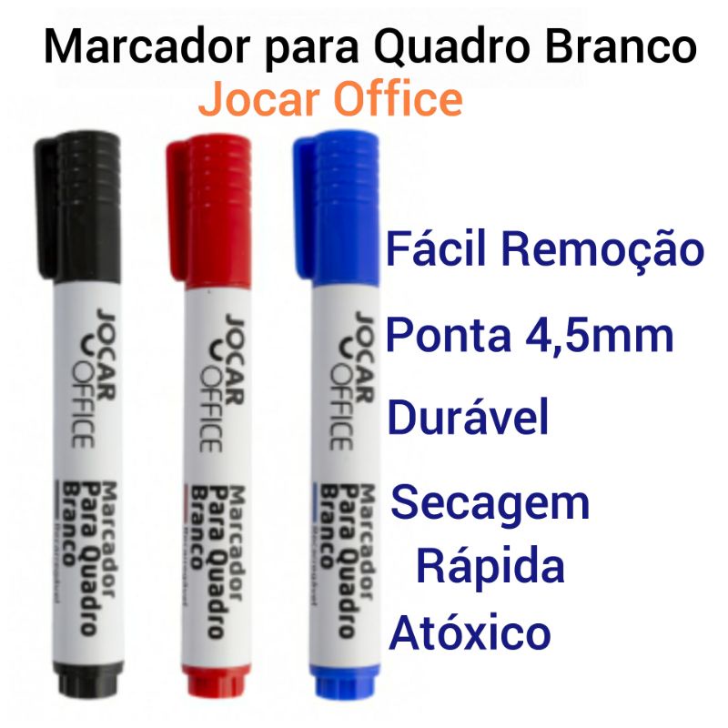 Caneta Marcador para Quadro Branco/ Lousa Branca Recarregável Jocar ...
