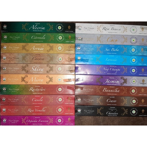 Incenso Massala Shankar Nag Champa 6 Caixas Aromas Sortidos