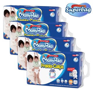 Kit 04 Super BAG FRALDA CAÇA Descartável Mamypoko - XXG - c/ 192 Unidades - Tecnologia Japonesa
