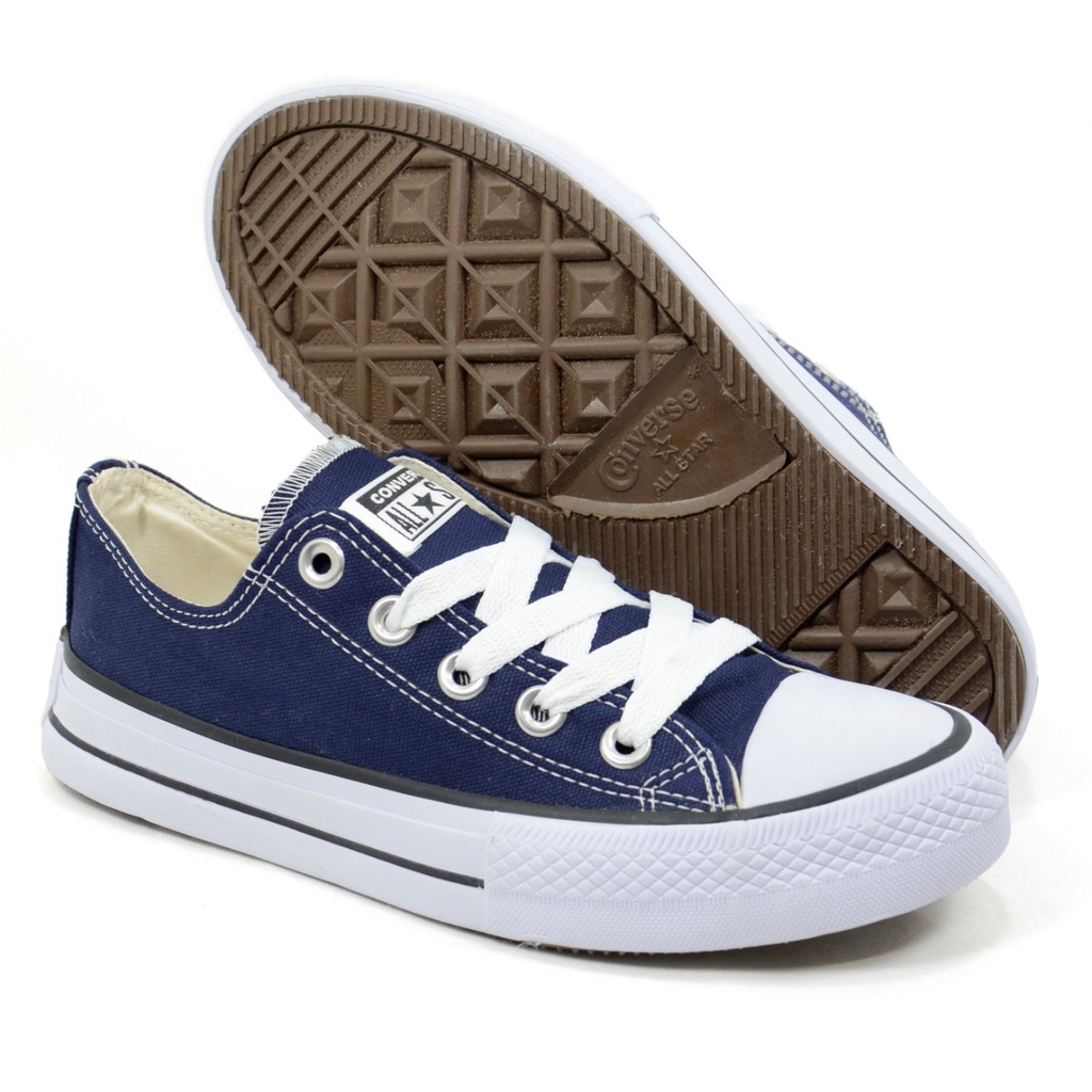 Tênis All Star Masculino e Feminino Casual Cano Baixo Azul Marinho Chuck  Taylor