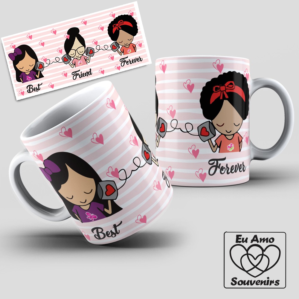 Caneca Best Friend Forever -  - Canecas personalizadas em