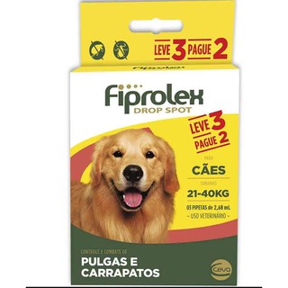 Fiprolex Caes 21-40kg Combo Leve 3 Pague 2