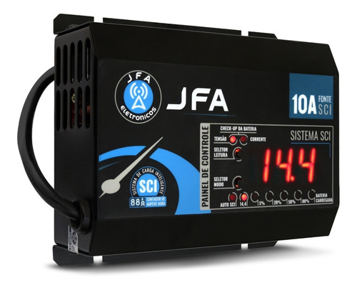 Fonte Automotiva JFA 10A Amperes Slim 500W Carregador Bivolt Automático ...