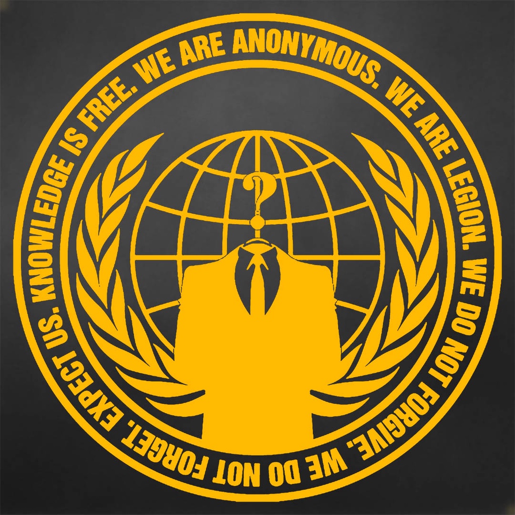 Adesivo - We Are Anonymous Logo Sociedade | Shopee Brasil