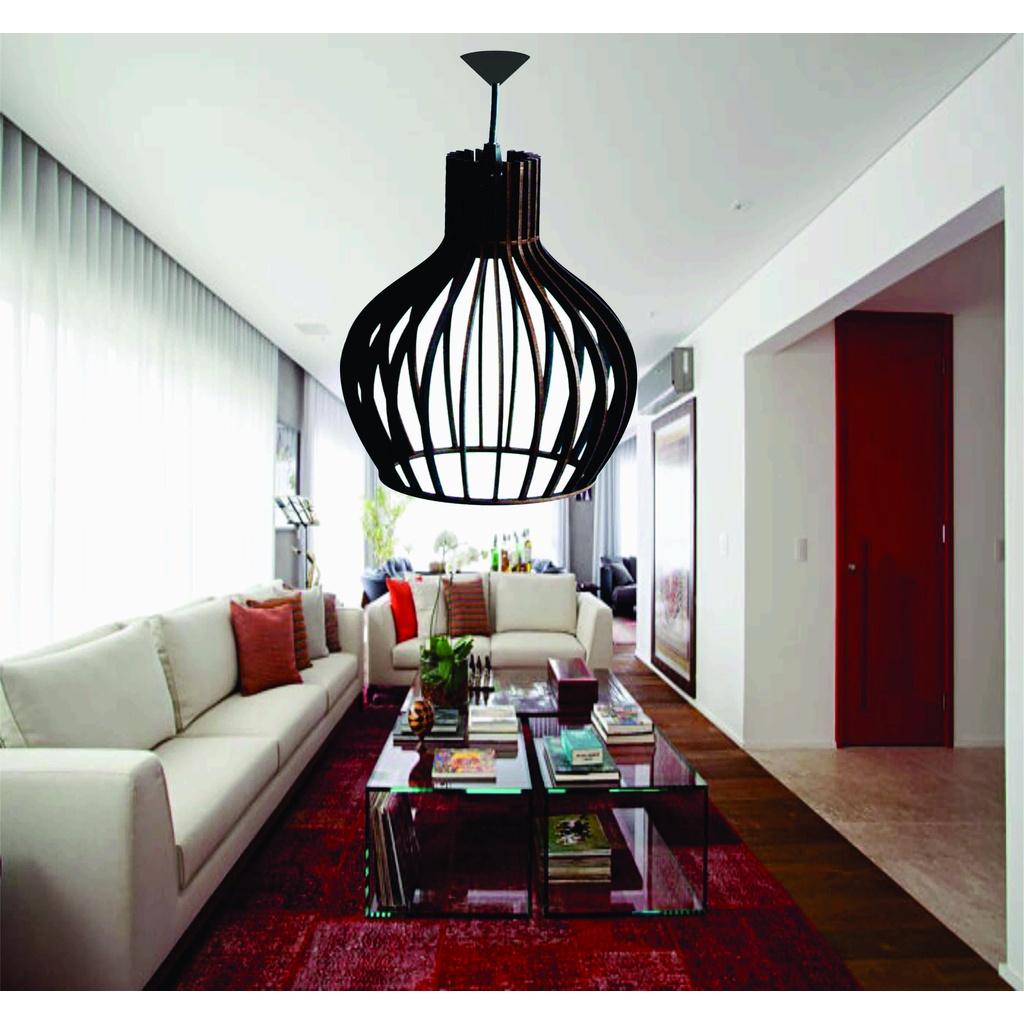 1pendente teto lúminaria lustre rustico modelo gourmet veneza, sala ...
