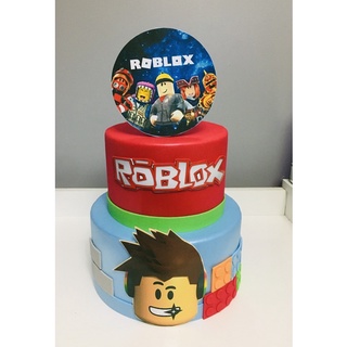 Festa Roblox rosa🎮 ideias pra festa Roblox bolo decoração roblox
