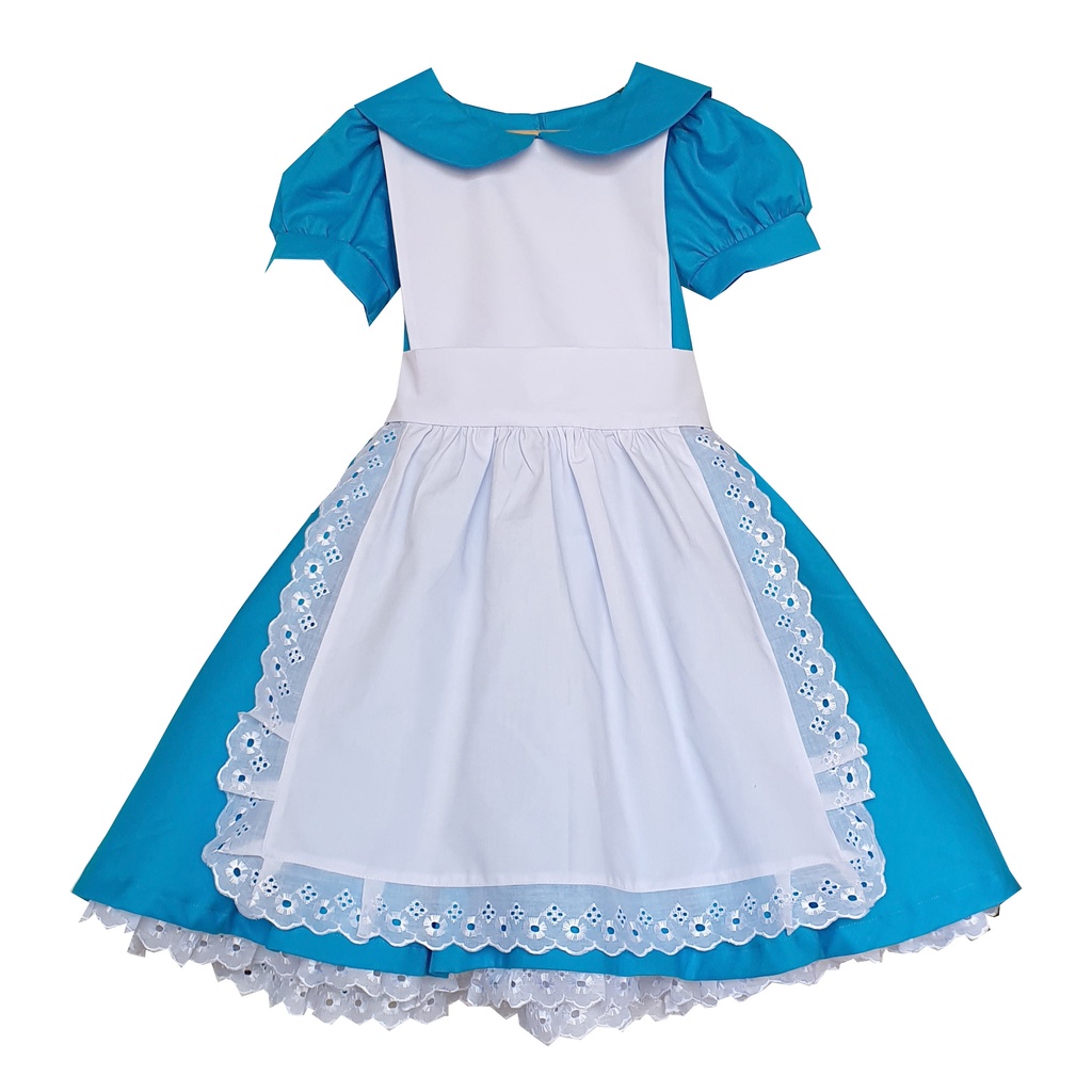 Roupa da alice no pais hot sale das maravilhas