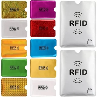 50 unidades de Porta Cartão Anti-furto Capa com Proteção Aproximação Contactless RFID NFC (Cor aleatória) 6286