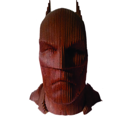 Cabeça Busto Batman MDF 3D Montado em MDF