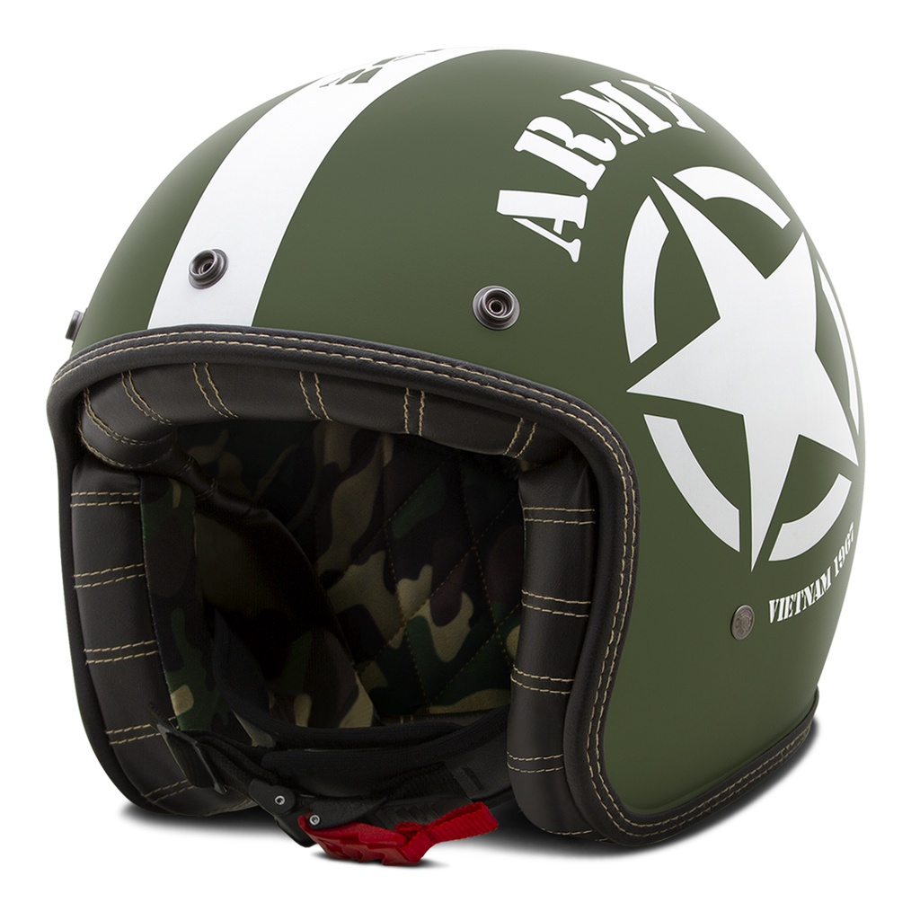 Capacete Aberto Custom Vintage Classico Etceter Army Fosco Chopper Harley Oferta