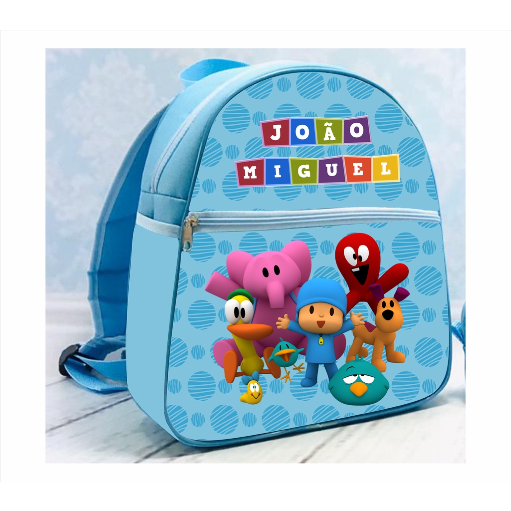 Mochila Pocoyo personalizada com o nome