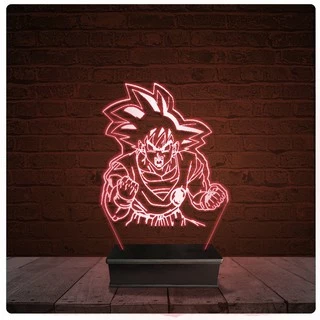 Abajur Luminária Acrílico Led - Dragon Ball Goku 2
