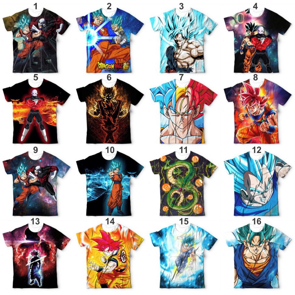 Camiseta dragon ball z goku desenho camisa infantil adulto vetor camisaria  pontofrio, pontofrio