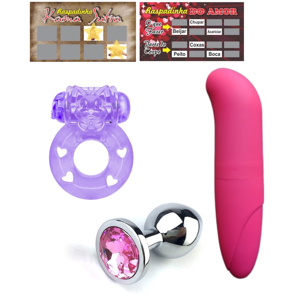 Anel Peniano Vibrador Feminino Ponto G Clitóris Plug Anal Kit Sex Shop Shopee Brasil 2960