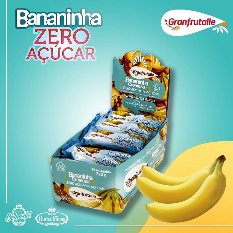 Doce de banana 100% Natural BanaBrazil 10 unidades 230g em