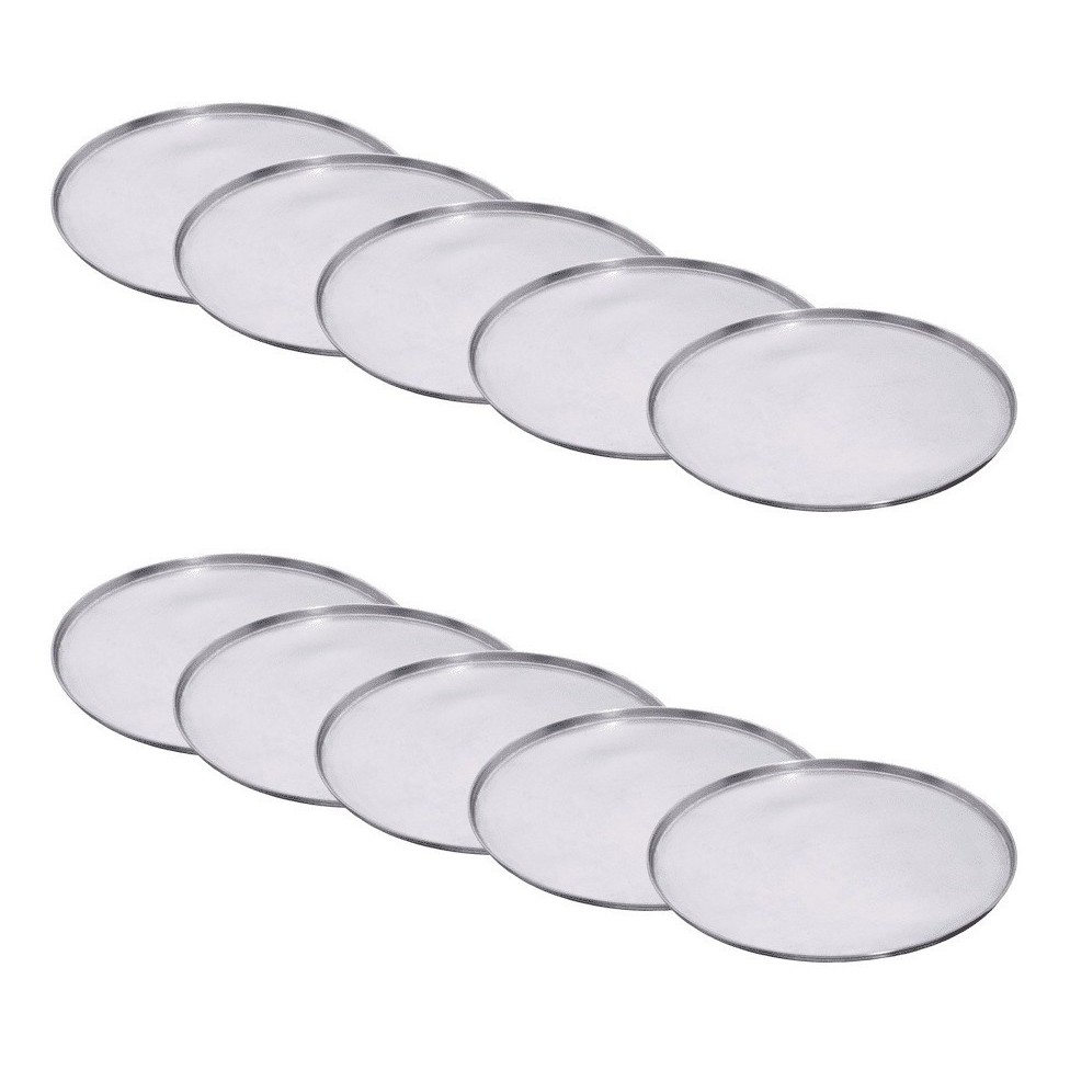 Moules à Pizza Ronds Papstar – Lot De 50 (10 Paquets De 5) – Aluminium 27 Cm, Hauteur 2,2 Cm – Épaisseur 60 Microns