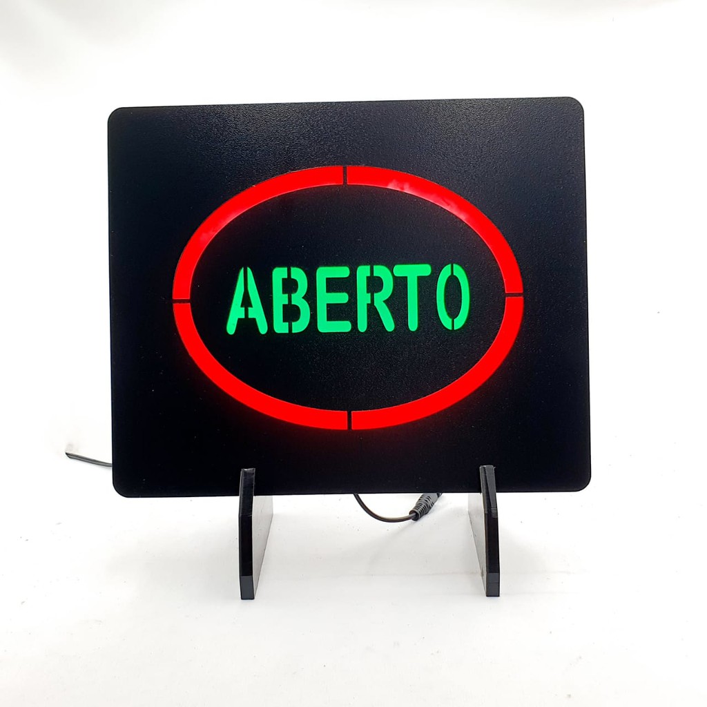 Placa Aberto Em Led P/ Comércios Em Geral Promoção Lançamento