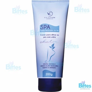 Creme Spa Para Afinar Pés Via Charm Hidrata Suaviza e Regenera