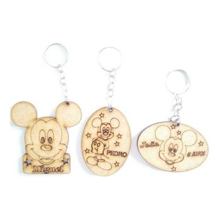 50 Chaveiros Personalizados Em Mdf Do Mickey