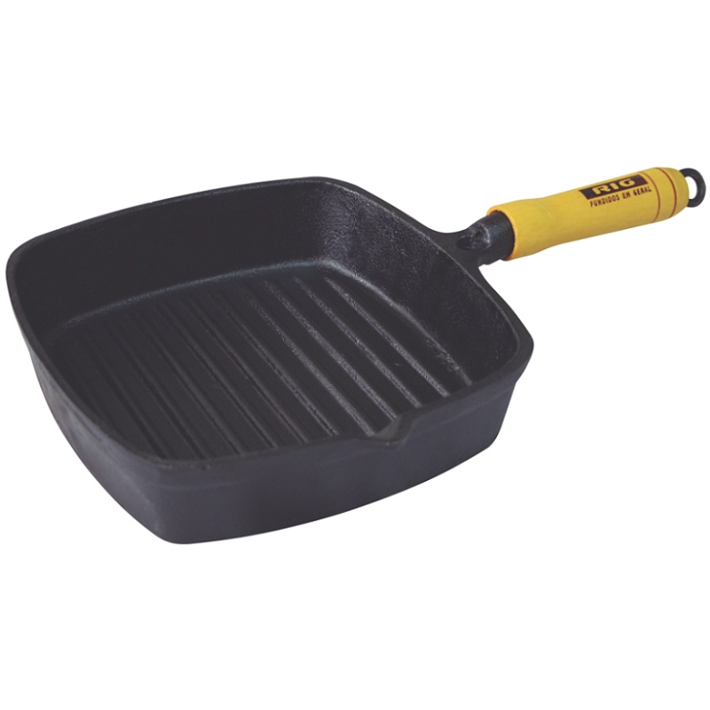 Frigideira Ferro Fundido Frisada Cook Grill - 22x22cm