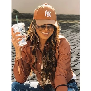 Boné Feminino New York Ny Nyc Fitão CARAMELO Melhor Qualidade Do Brasil