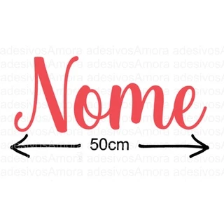Adesivo decorativo de Vinil Nome com 50cm de largura