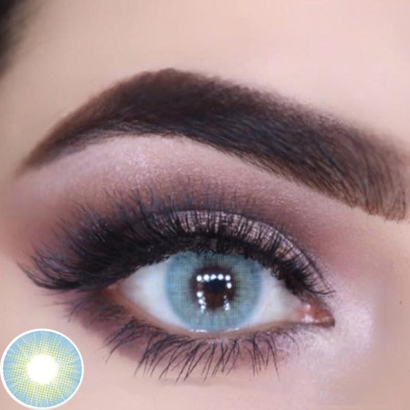 Calk 1 Par De Lentes De Contato Aurora Europa Cosméticos Cor Do Olho