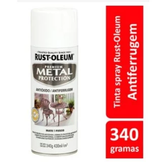Spray Metal Protection Anticorrosivo Branco Fosco 340g Rust Oleum
