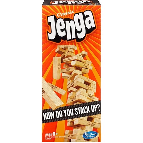 Jogo Jenga Clássico Original Hasbro A2120 Torre Bloco Madeira