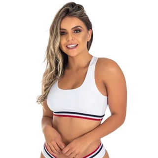 KIT 2 Top Crossfit Academia Sem Bojo Basico Blusa Fitness Preço de Atacado Roupa Feminina Ginástica Liso