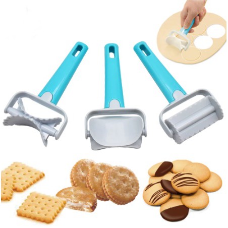 Rolo Cortador Redondo Quadrado De Biscoito Biscuit Pasta Ame