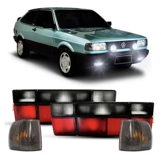 Kit Lanterna Gol Quadrado Fumê + Pisca 91 92 93 94 95