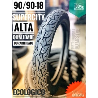 Pneu Traseiro Cg Supercity 909018 Titan Ks Es Esd Ybr 90/90-18 Ecológico 90/90/18 90 90 18