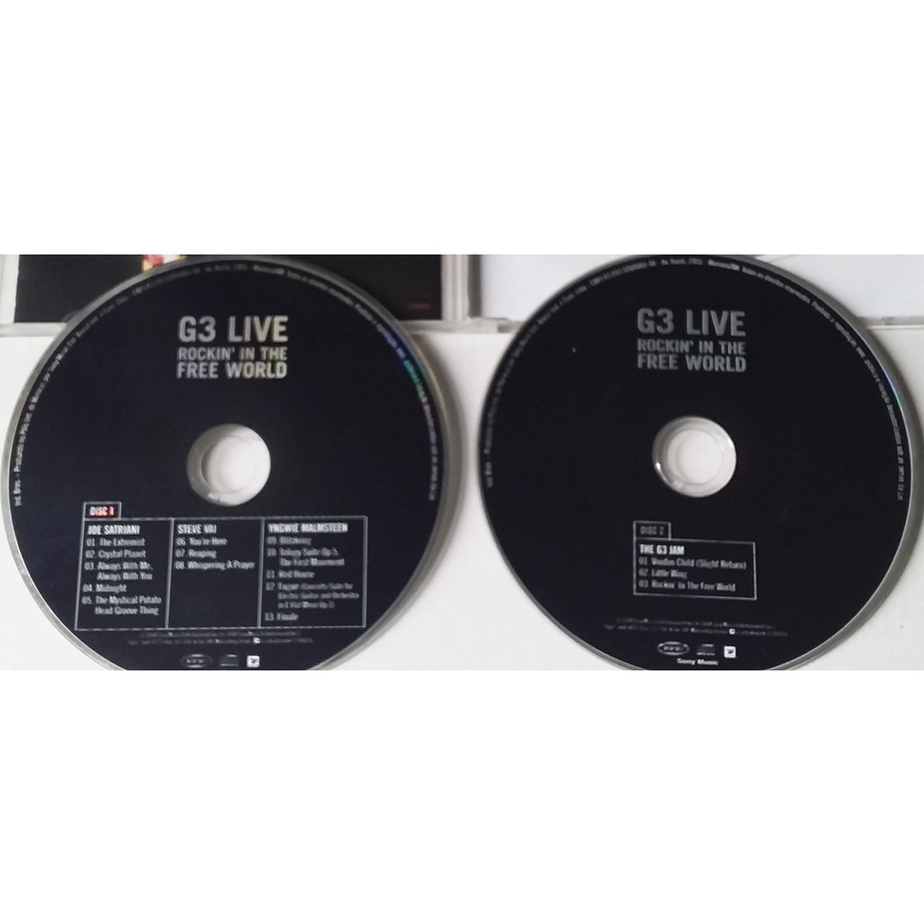 CD Duplo Joe Satriani, Steve Vai & Yngwie Malmsteen G3 Live