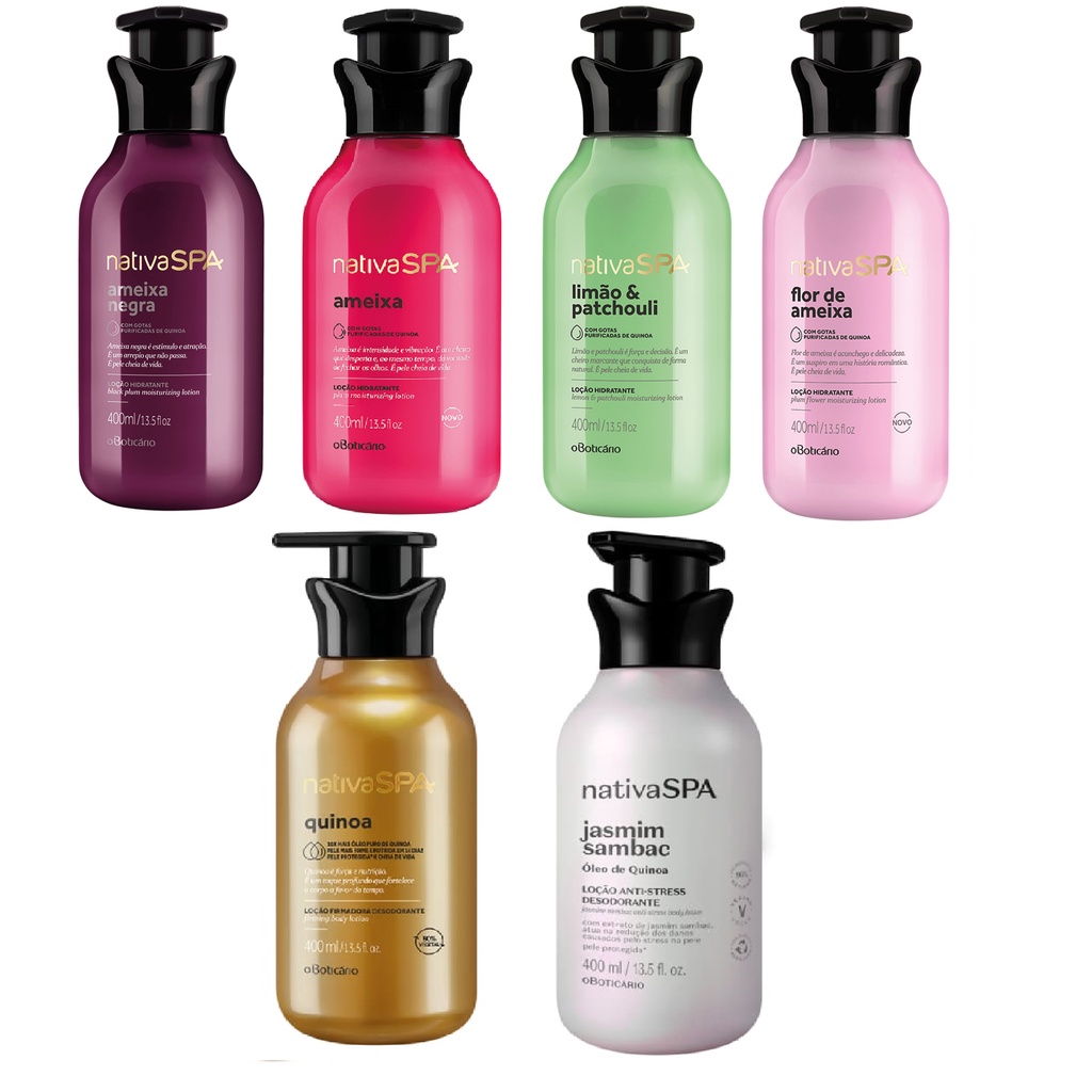 Creme Hidratante loção Desodorante Corporal Firmadora Nativa Spa 400 ml