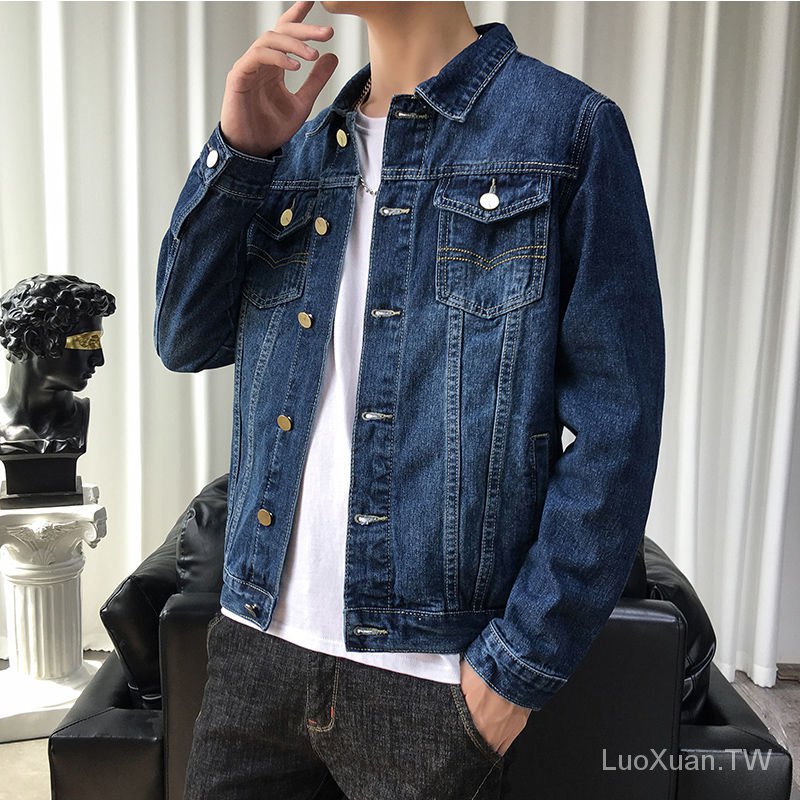 LV 2022 Jaqueta Jeans Masculina De Alta Qualidade Jacquard Folgada Versão  Coreana - Desconto no Preço