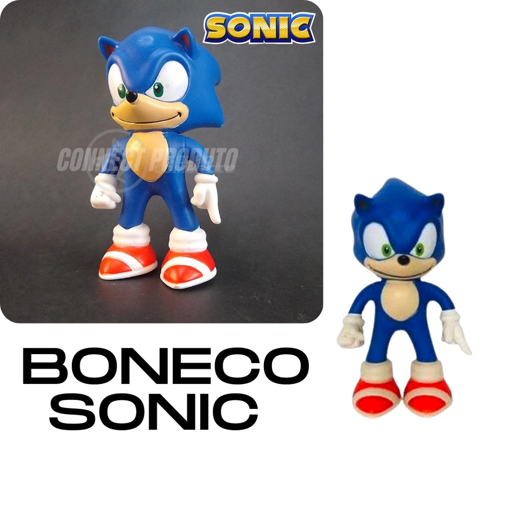 Boneco Do Sonic Em Pvc Tamanho 15cm Collection