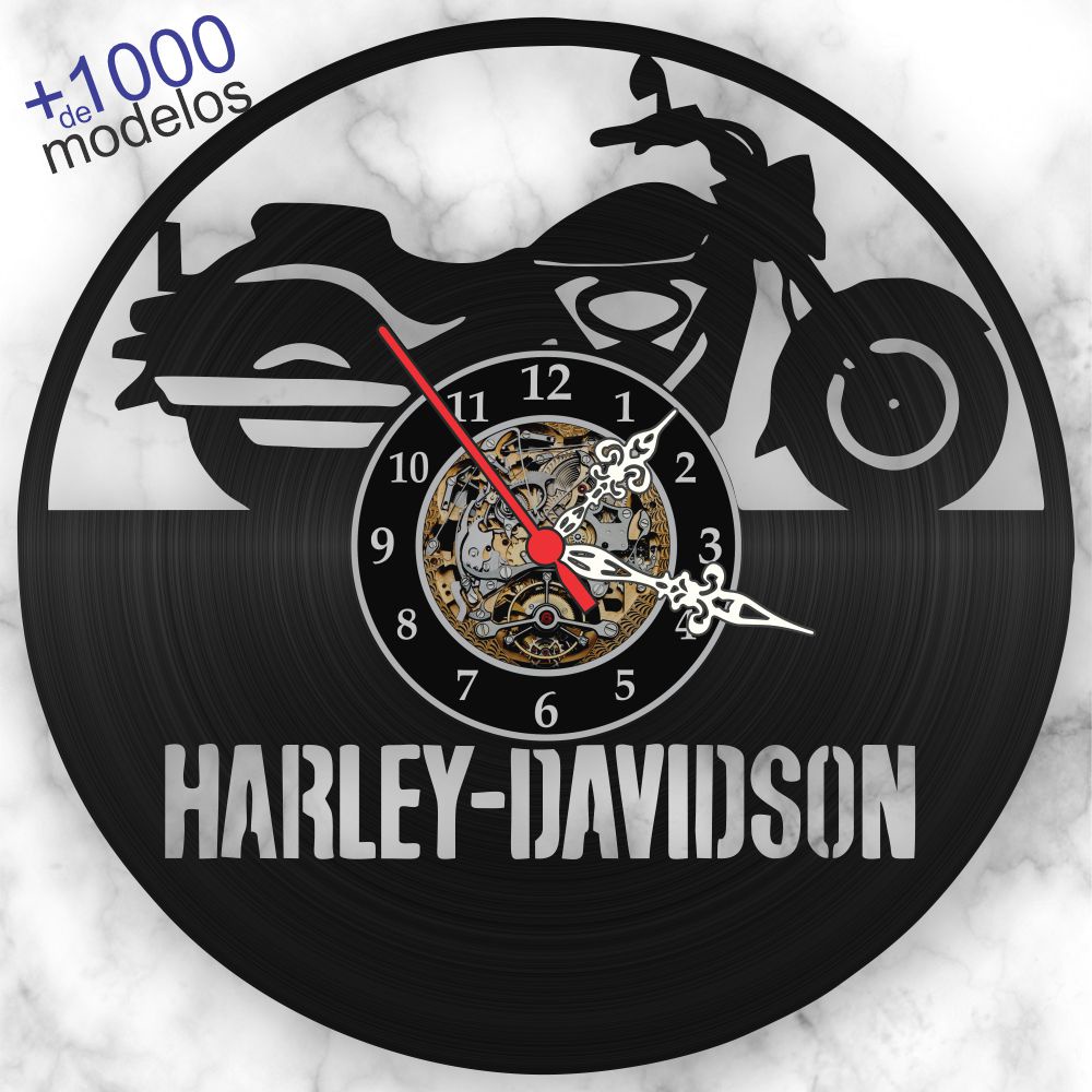 Relógio Harley Davidson Moto Motocicletas Estradeira Vinil