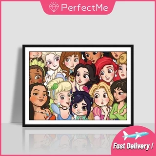 PM 5D Pintura Diamante Princesa DIY Broca Completa Strass Kits De Decoração Da Parede Casa 40x30cm