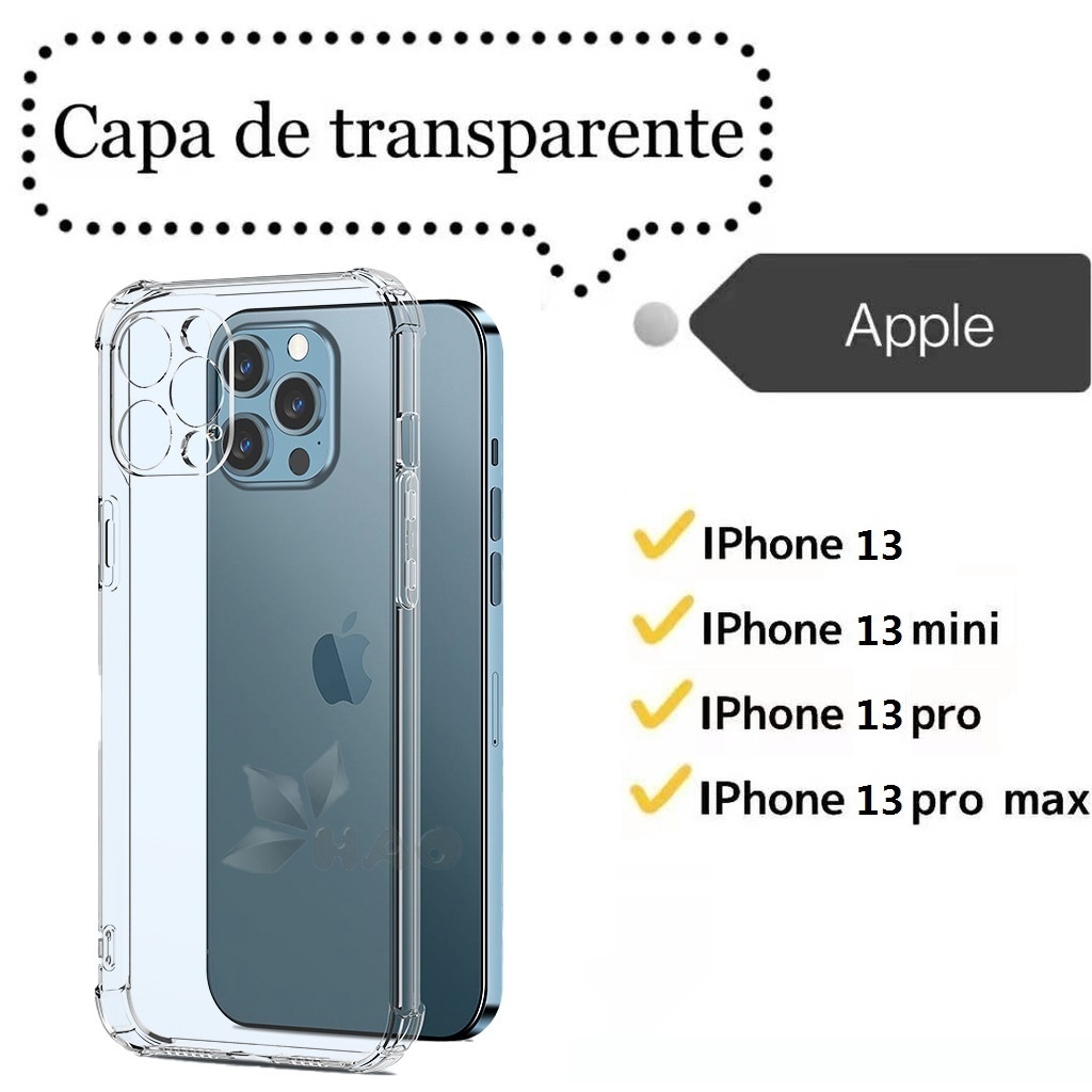 Capa Capinha Case Anti Impacto Translucida iPhone 13 Pro Max em