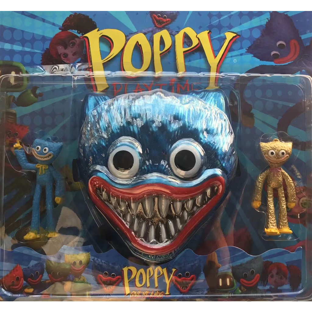 Poppy Playtime Jogo Boneco Pelúcia Huggy Wuggy Azul Escuro em
