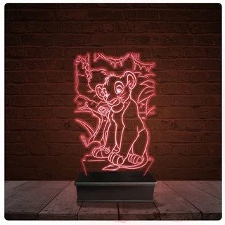 Abajur Luminária Acrílico Led - Rei Leão Simba 10