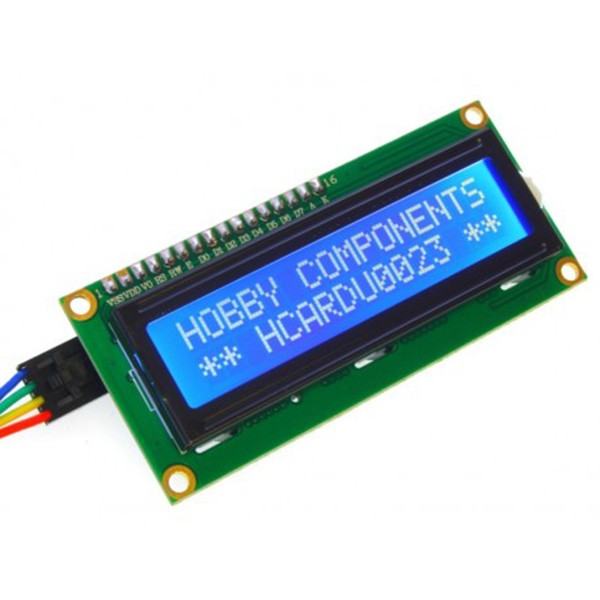 Display Lcd 16x2 Azul + I2c Soldado Na Placa para Pic Arduino Raspberry Automação e Eletrônica