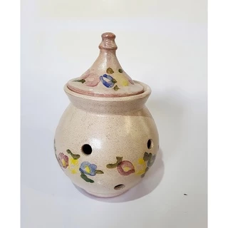 Difusor de aromas porta velas de cerâmica pintado a mão