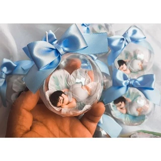 7 lembrancinhas maternidade bebê na esfera/bolha em Oferta na Shopee