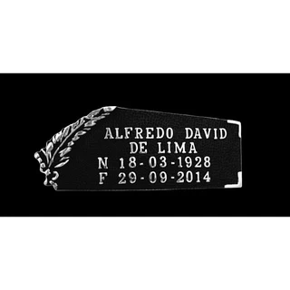 Placa de identificação para túmulo, lápide, jazigo, cemitério